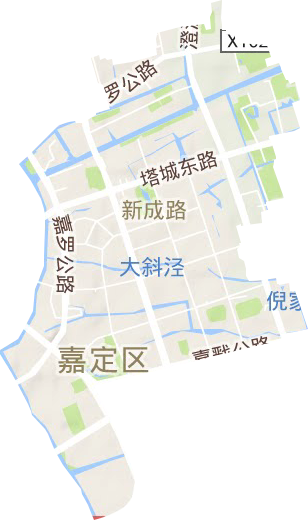 新成路街道地形地图