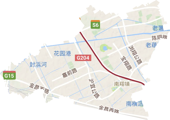 南翔镇地形地图