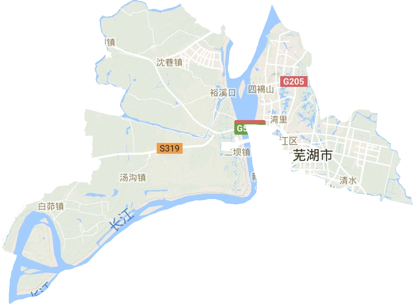 鸠江区地形地图