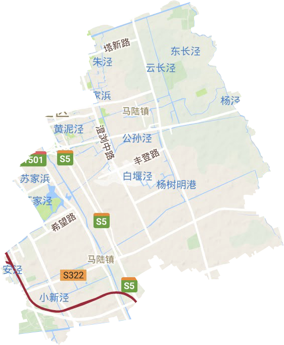 马陆镇地形地图