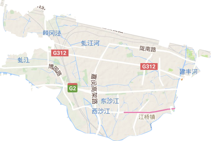 江桥镇地形地图