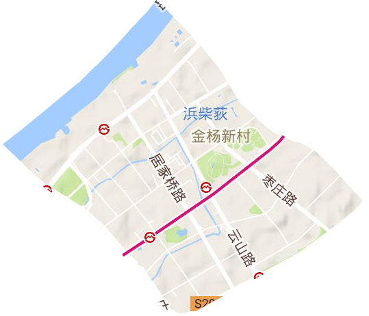金杨新村街道地形地图