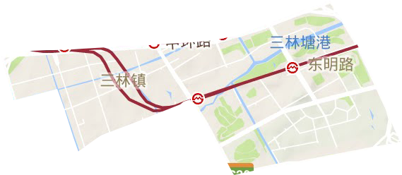 东明路街道地形地图