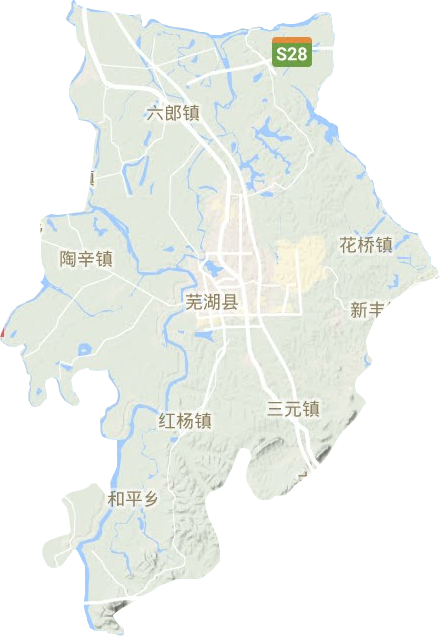 湾沚区地形地图