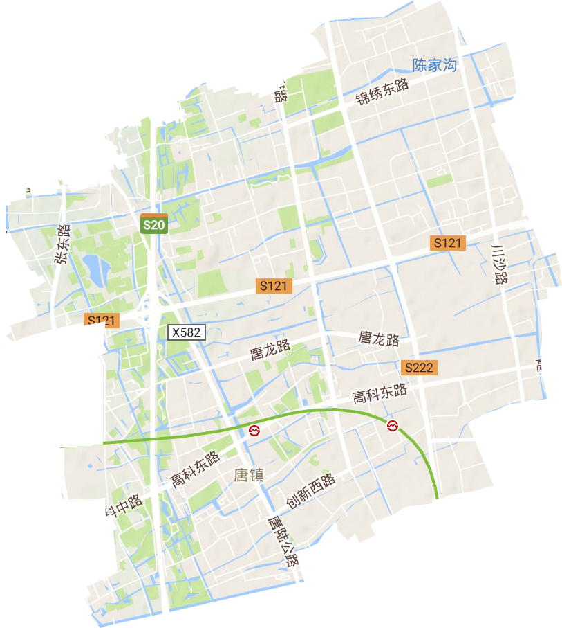 唐镇地形地图