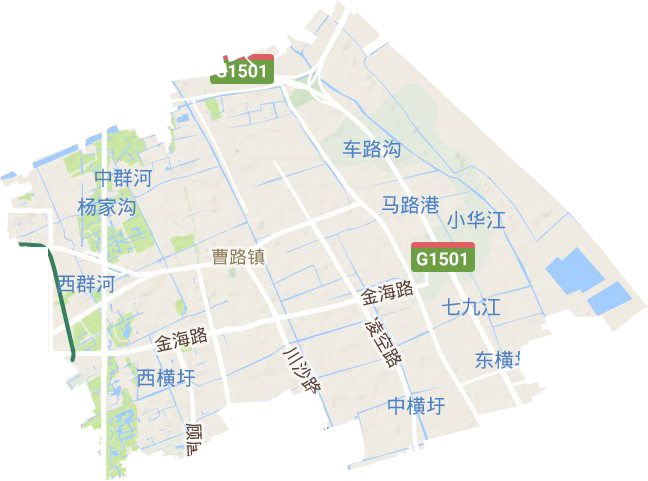 曹路镇地形地图