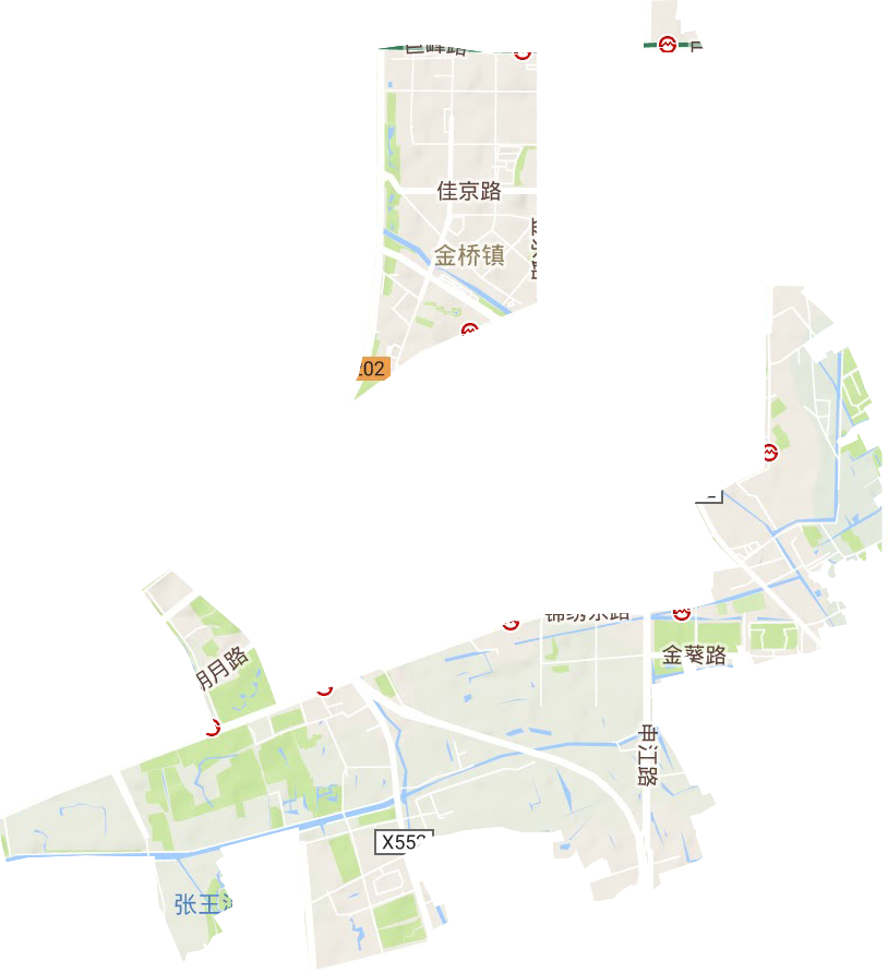 金桥镇地形地图