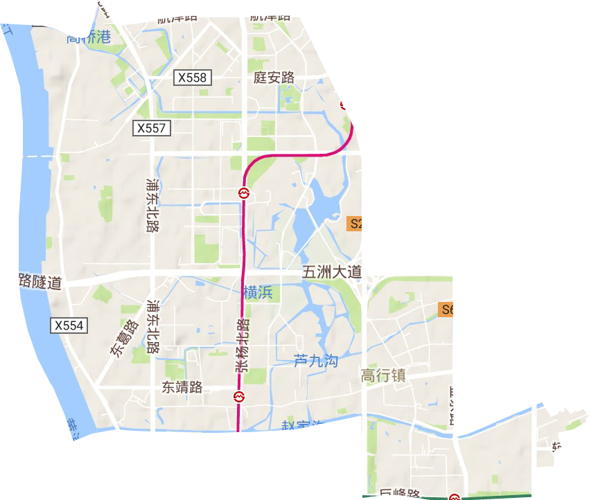 高行镇地形地图