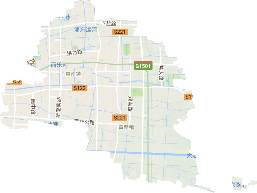 惠南镇地形地图