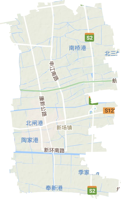 新场镇地形地图