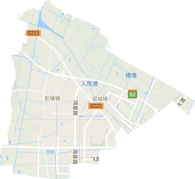 泥城镇地形地图