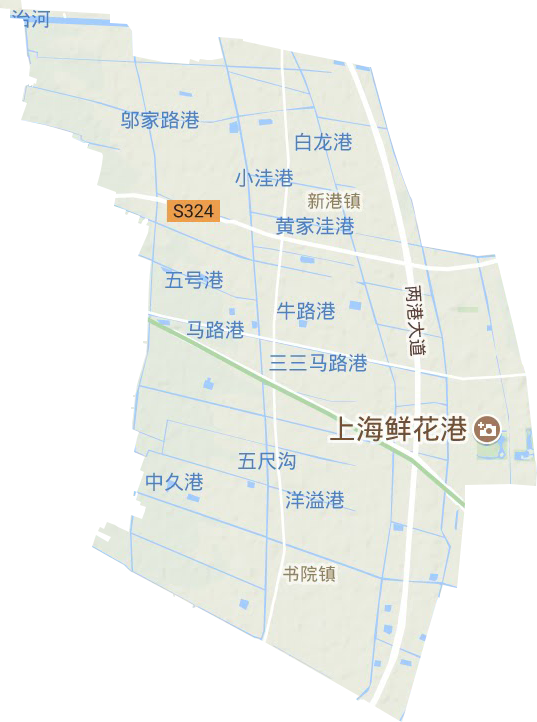 书院镇地形地图