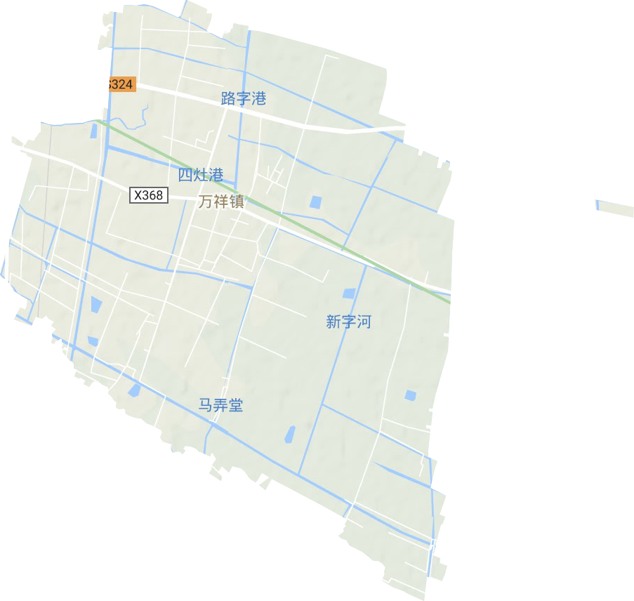 万祥镇地形地图