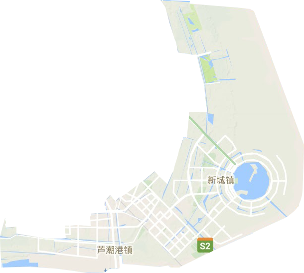 南汇新城镇地形地图