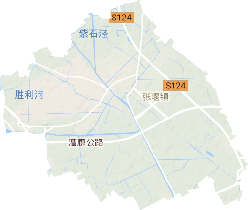 张堰镇地形地图