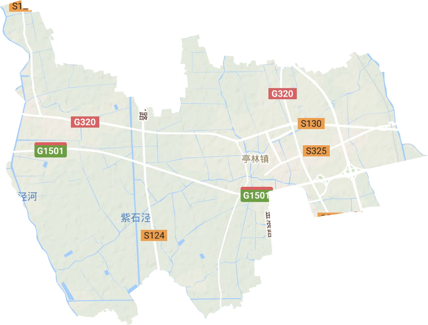亭林镇地形地图