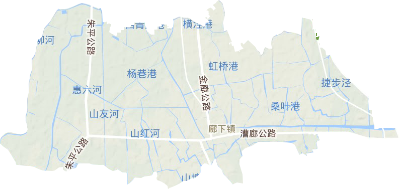 廊下镇地形地图