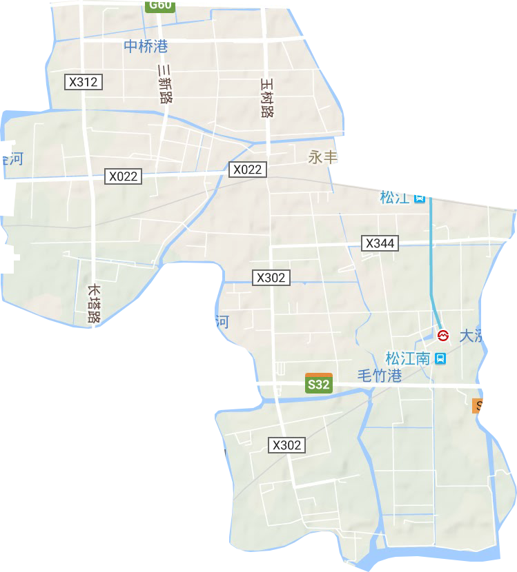 永丰街道地形地图