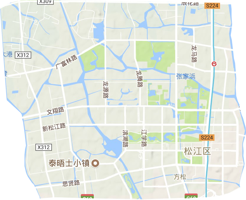 方松街道地形地图