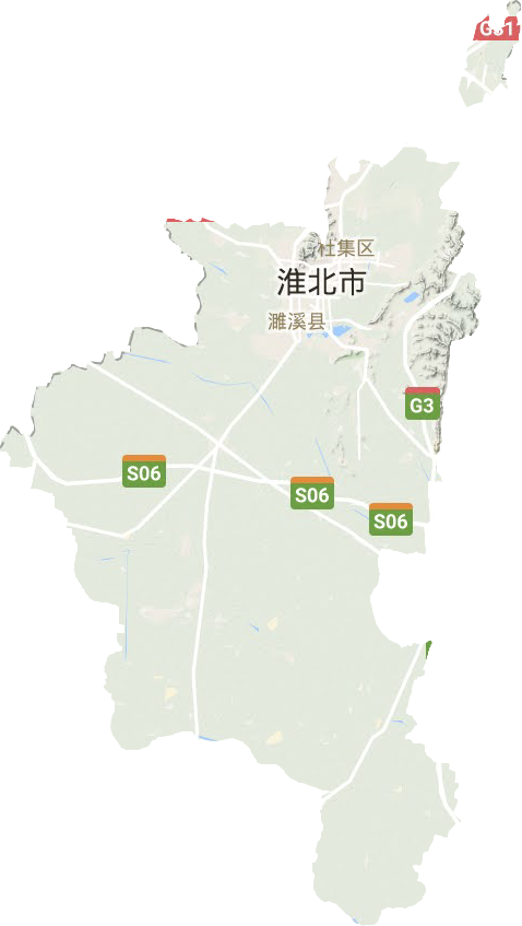 淮北市地形地图