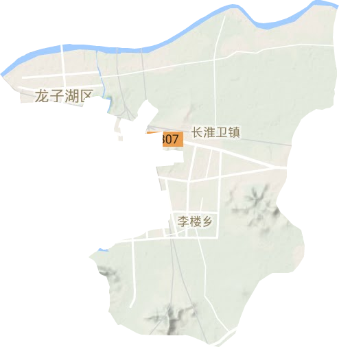 龙子湖区地形地图