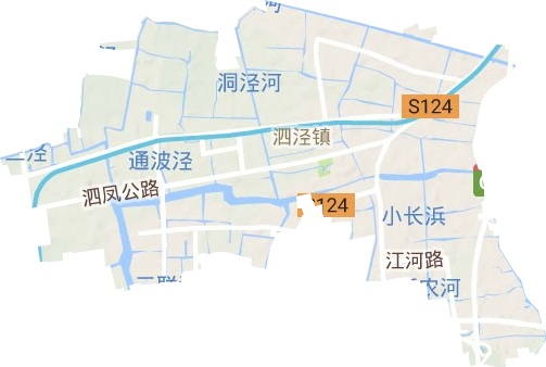 泗泾镇地形地图