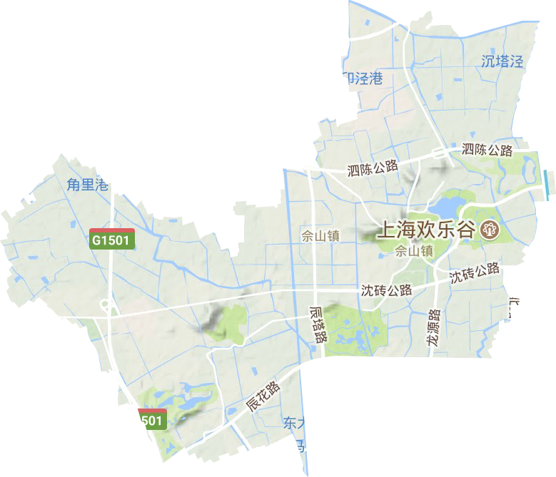 佘山镇地形地图