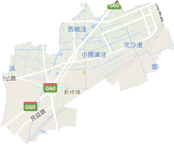 新桥镇地形地图