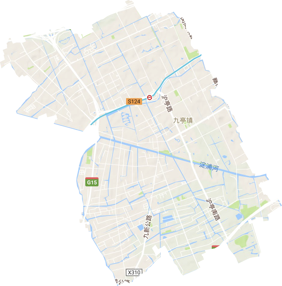 九亭镇地形地图