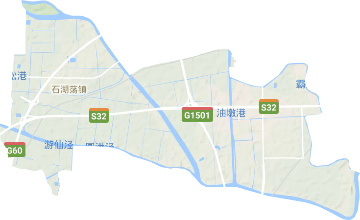 石湖荡镇地形地图