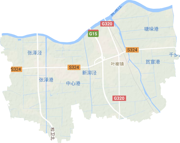 叶榭镇地形地图