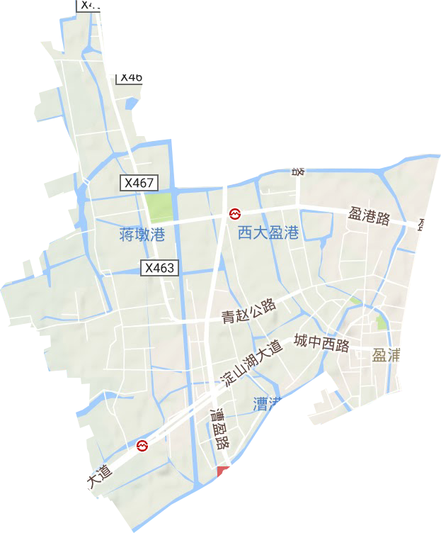 盈浦街道地形地图