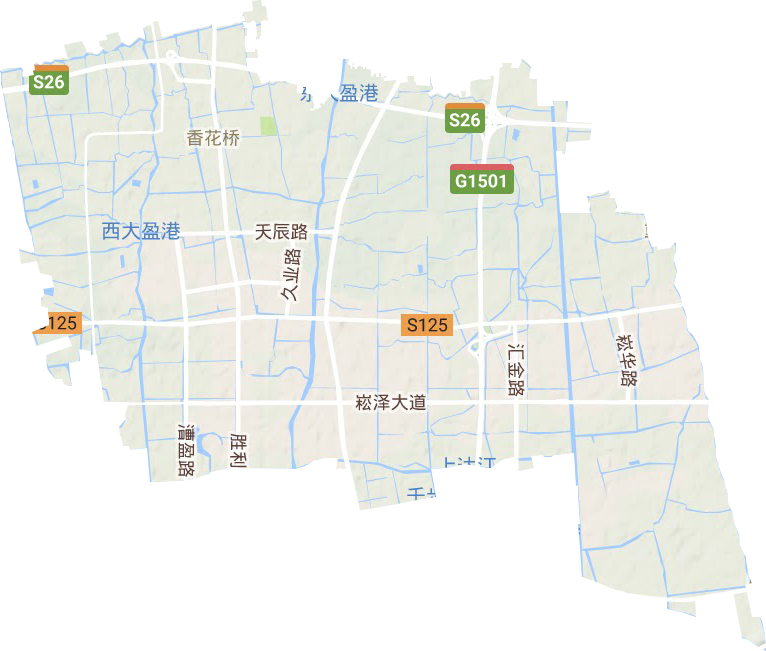 香花桥街道地形地图