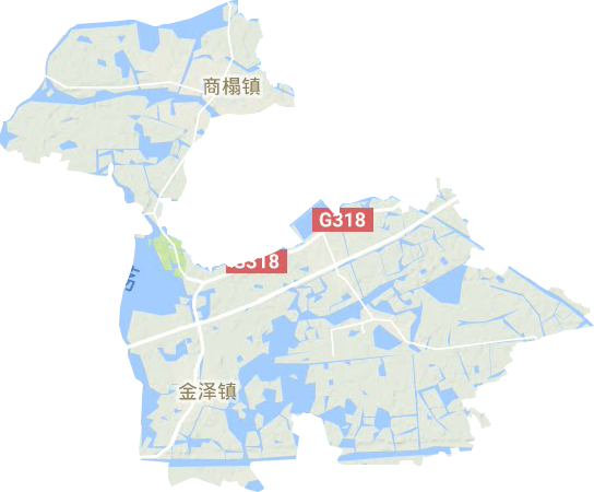 金泽镇地形地图