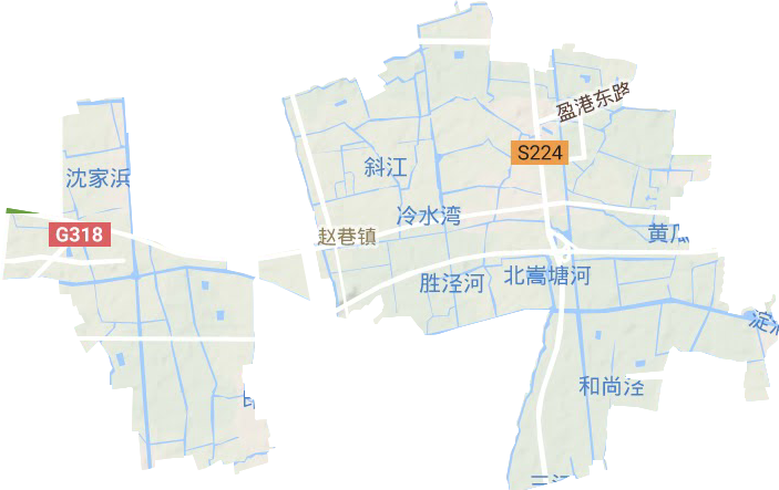 赵巷镇地形地图