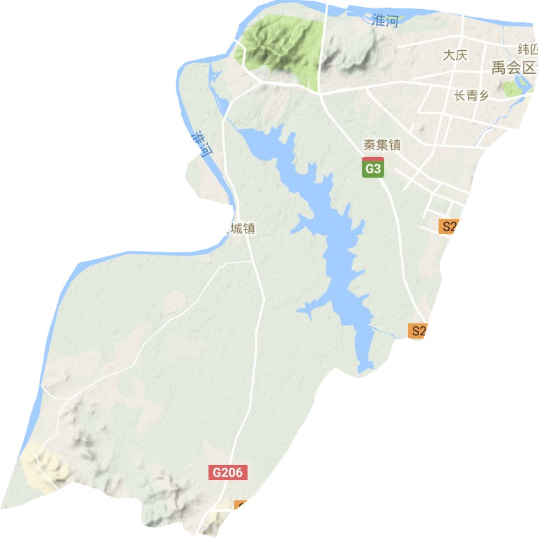 禹会区地形地图