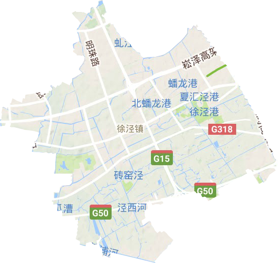 徐泾镇地形地图