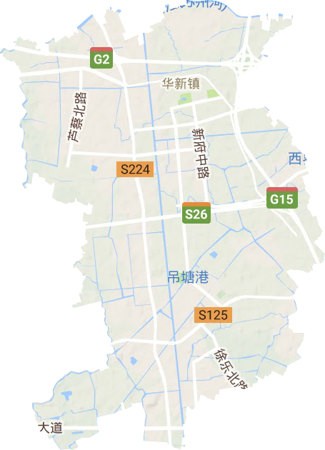 华新镇地形地图