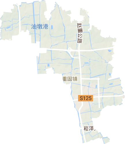 重固镇地形地图