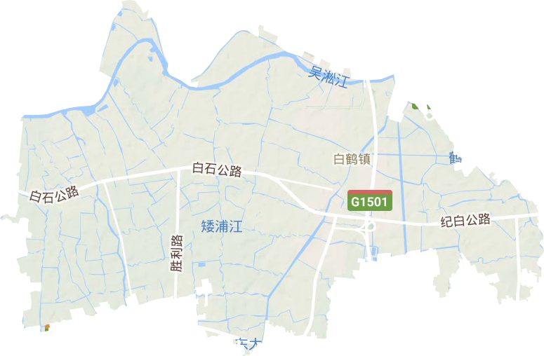白鹤镇地形地图