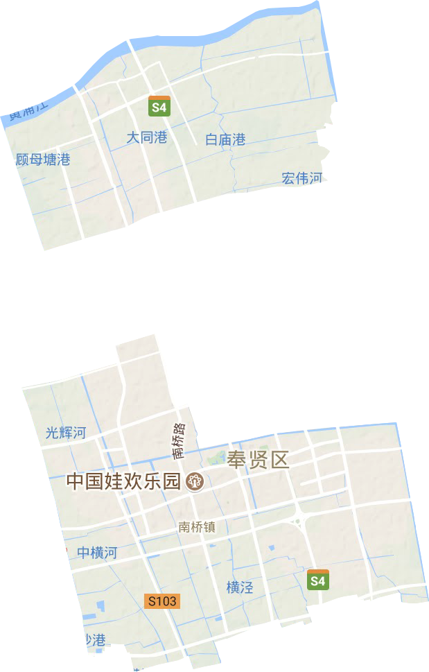 南桥镇地形地图