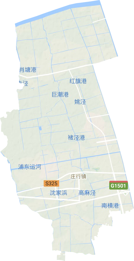 庄行镇地形地图