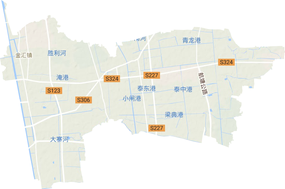 金汇镇地形地图
