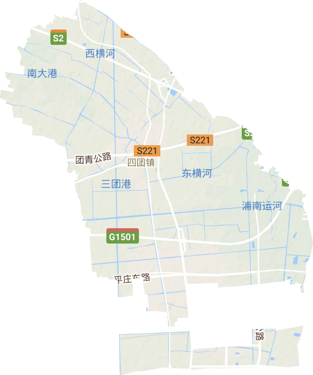 四团镇地形地图