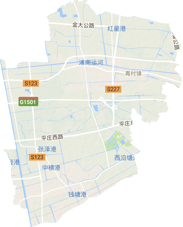 青村镇地形地图