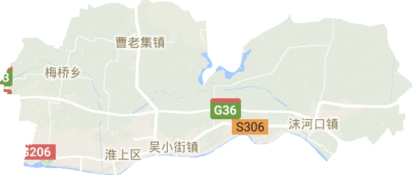 淮上区地形地图