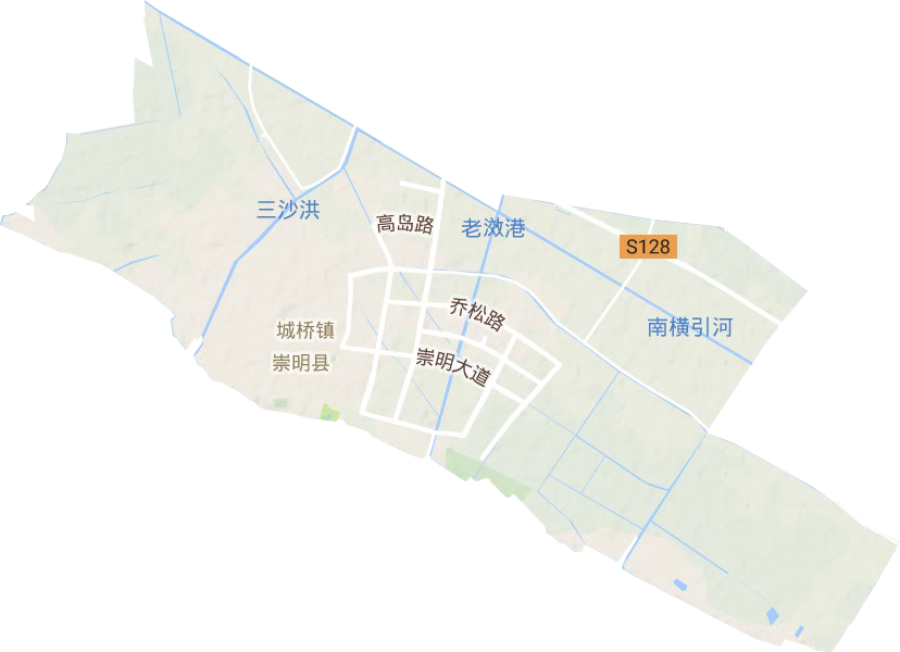 城桥镇地形地图