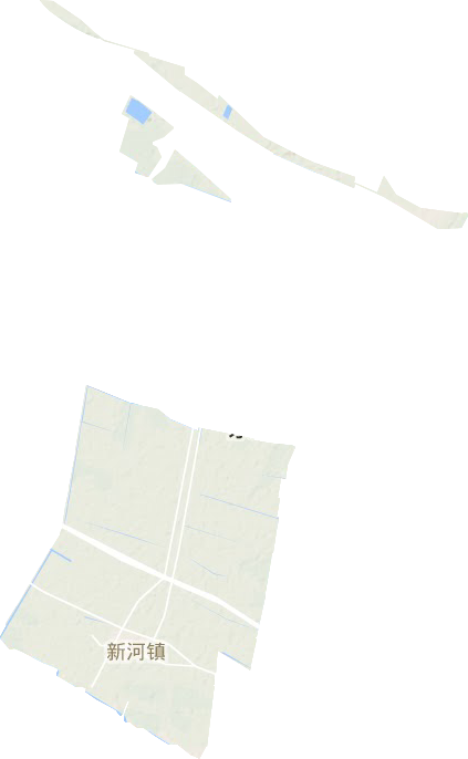 新河镇地形地图
