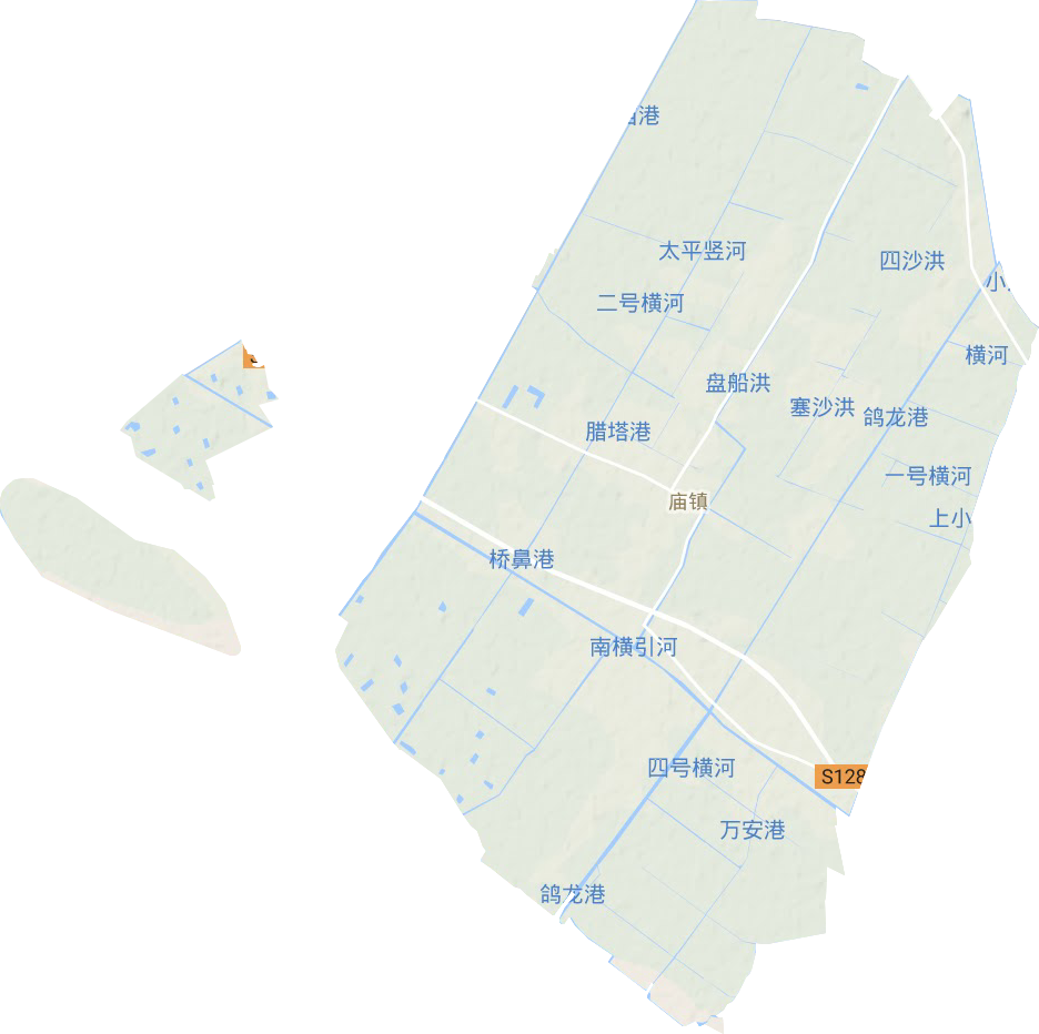 庙镇地形地图
