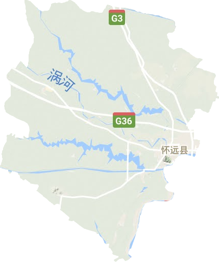 怀远县地形地图
